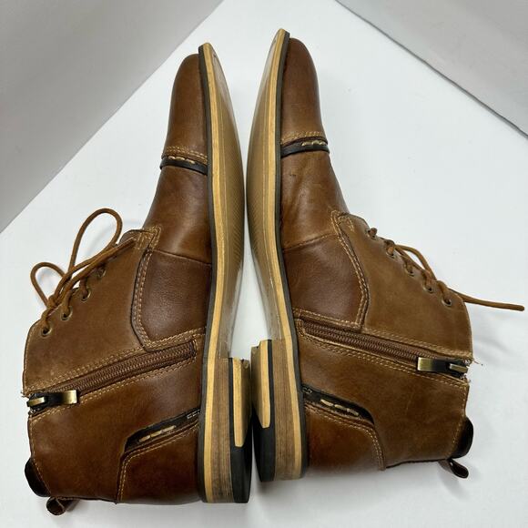 Steve Madden Mens size 7 Jack Chukka Tan Brown Leather Lace Up Dress Boots main image 6